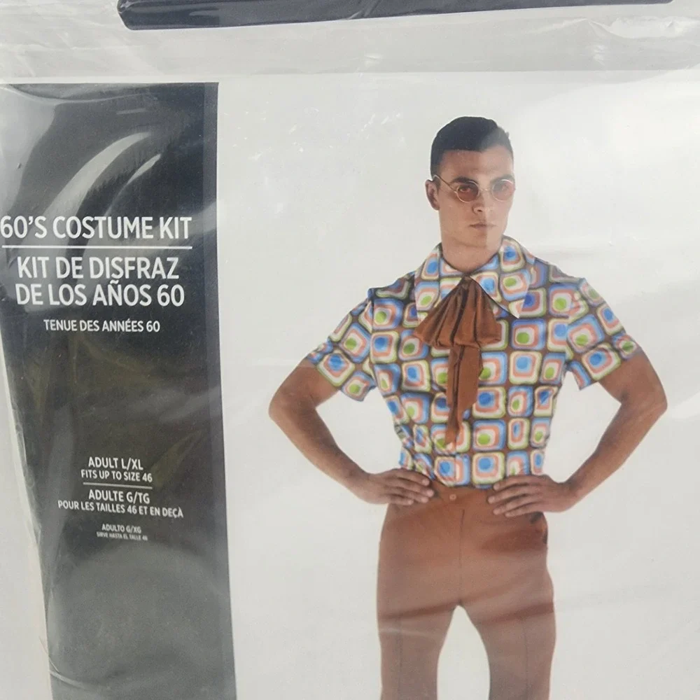 60s Men's‎ Costume Kit L/XL Retro Mod Man Suit Yourself Halloween Groovy